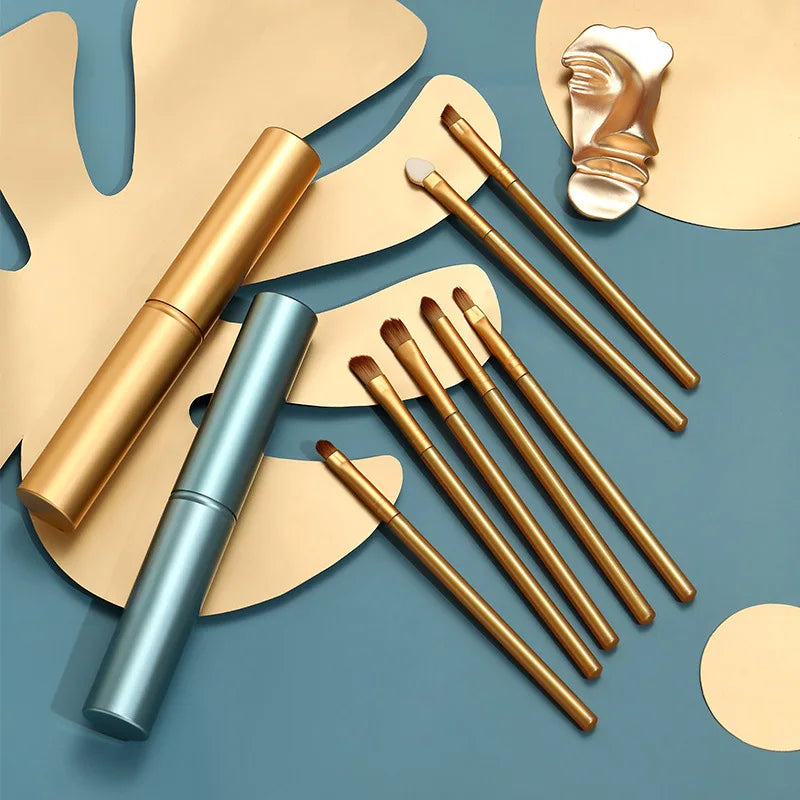 5 Pcs Professional Makeup Brushes Set Foundation Powder Make up Brush Women Cosmetic Tools Kits Holder