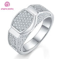 Hot Selling Trendy Mossanite Ring Jewelry Iced Out White D VVS1 925 Silver Round Cut Hip Hop Men's Moissanite Diamond Rings