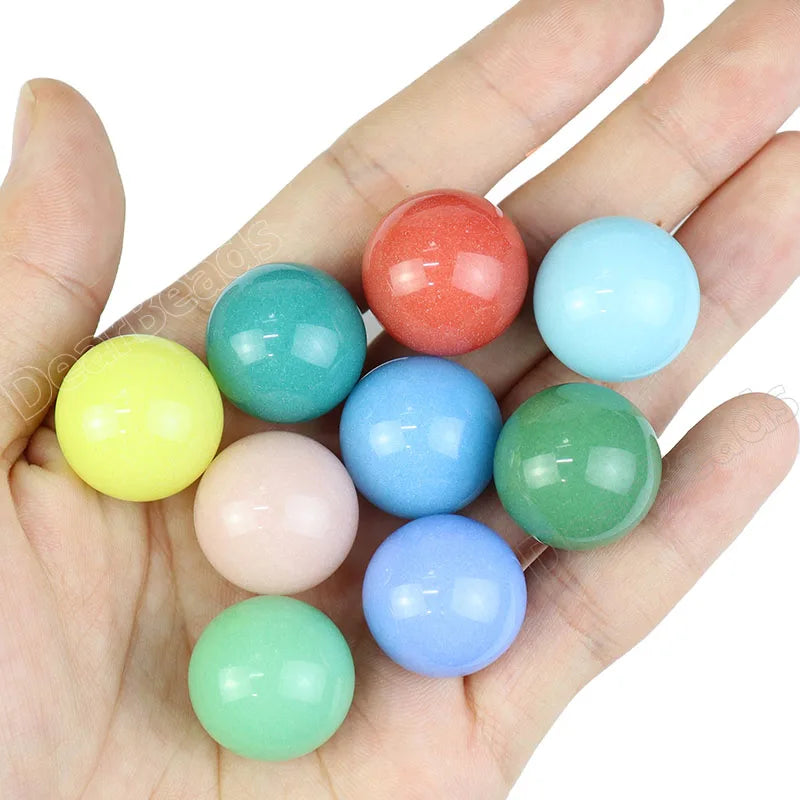 2CM Hot Sale Wholesale 20mm Rock Polished Luminous Gemstone Beads Glow in Dark Stone Sphere Crystal Ball