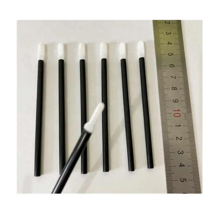 50pk New Flat Shape Tips Disposable Lip Stick Brush Wand Applicator for Eyelash Extension Daily Makeup OEM logo