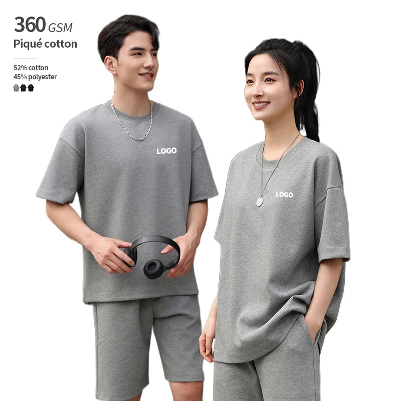 360 Grams Heavyweight Cotton Anti-Shrink Elasticity Men's Oversized Tshirt Custom logo