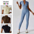 Custom Logo Activewear Gym Fitness Sets Women Short Sleeve Workout SleeveYoga Bodysuit for Women