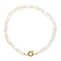 Gemnel Luxury Jewelry 925 Sterling Silver 18k Gold Extra-large Freshwater Pearl Necklace Women