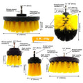 Custom Soft Bristle Power Scrubber Brush Set Home Kitchen Cleaning Car Detailing Kit Drill Cleaning Brush with Extend Attachment
