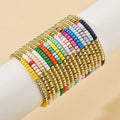 Colorful Metal Beads Bracelet Gold Color Summer Beach Friendship Handmade Boho Jewelry Gift Friend Bracelet Anniversary Unisex