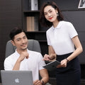 Wholesale Custom Design Anti-Wrinkle Knitted Solid Short Sleeve Mens Sports Casual Smart Embroidered Shirts Button