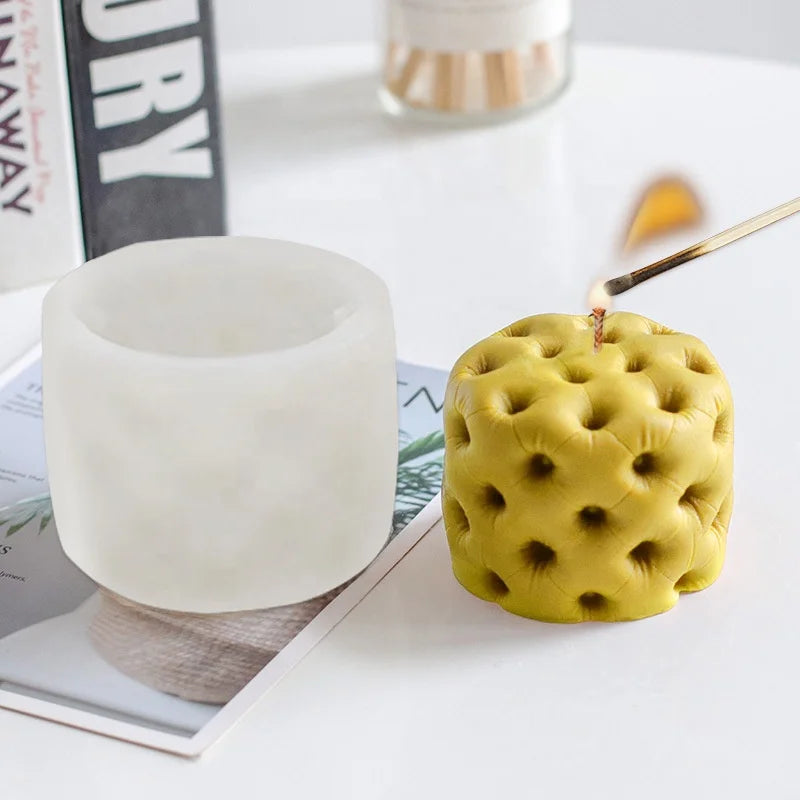 B-5201 Manual Stool Sofa Scented Candles Plaster Indoor Decorate Desktop Decoration Aromatherapy Resin Mold Silicone 3D Mould