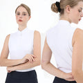 Zipper Nylon Horse Riding Sleeveless Shirts Equestrian tank Base Layers Elastic Summer  Mesh Women Equestrian Clothing