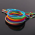 Renting Jewelry Making Colorful Rainbow Fluorescence Cord Braided Knot Woven String Women Men Adjustable Bracelet