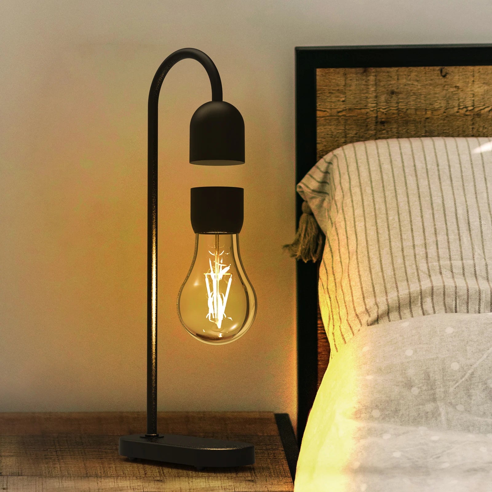 Magnetic Levitation  Creative Induction Lighting Night Light Bulb Induction Table Lamp