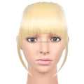 Clip in Bangs Synthetic Hair Flat Bangs Fringe Hair Extensions Thick Full Bangs with Temples Clip on Hair Pieces for Women