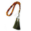 Saudi Natural Resin Rosary with Scent and Tassel 33pcs Islamic Prayer Beads Tasbih Tesbih