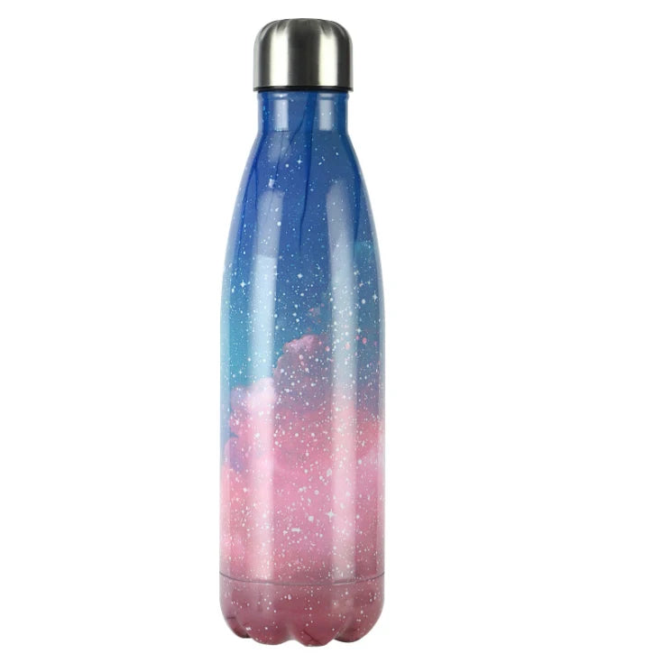 Sweat-proof Exterior BPA-free Cola Shape Eco Friendly 500ml Vacuum Stainless Steel Outdoor Sports Water Bottles