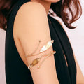 Fashion High-quality Armband Simple Leaf Personality Opening Adjustable Gold Armband for Women