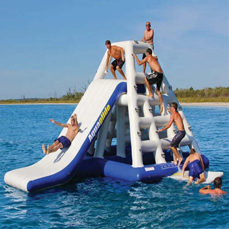 Inflatable Water Rock Climbing Wall/tower Slide Outdoor Sports Equipment With Slide and Tower Water Park for Sea