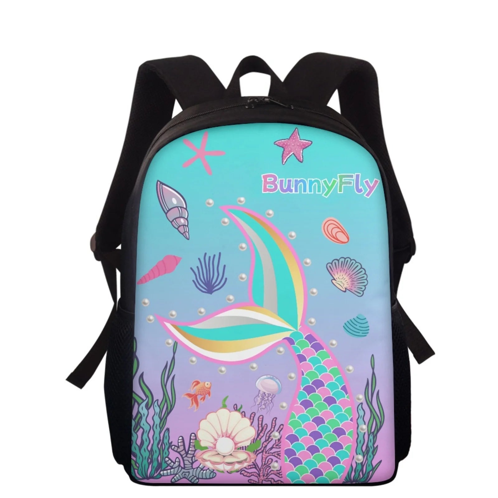 BunnyFly Waterproof Custom Printed Backpack for Girls Fashionable Primary Student School Bag Zipper Closure Book Bag for Kids