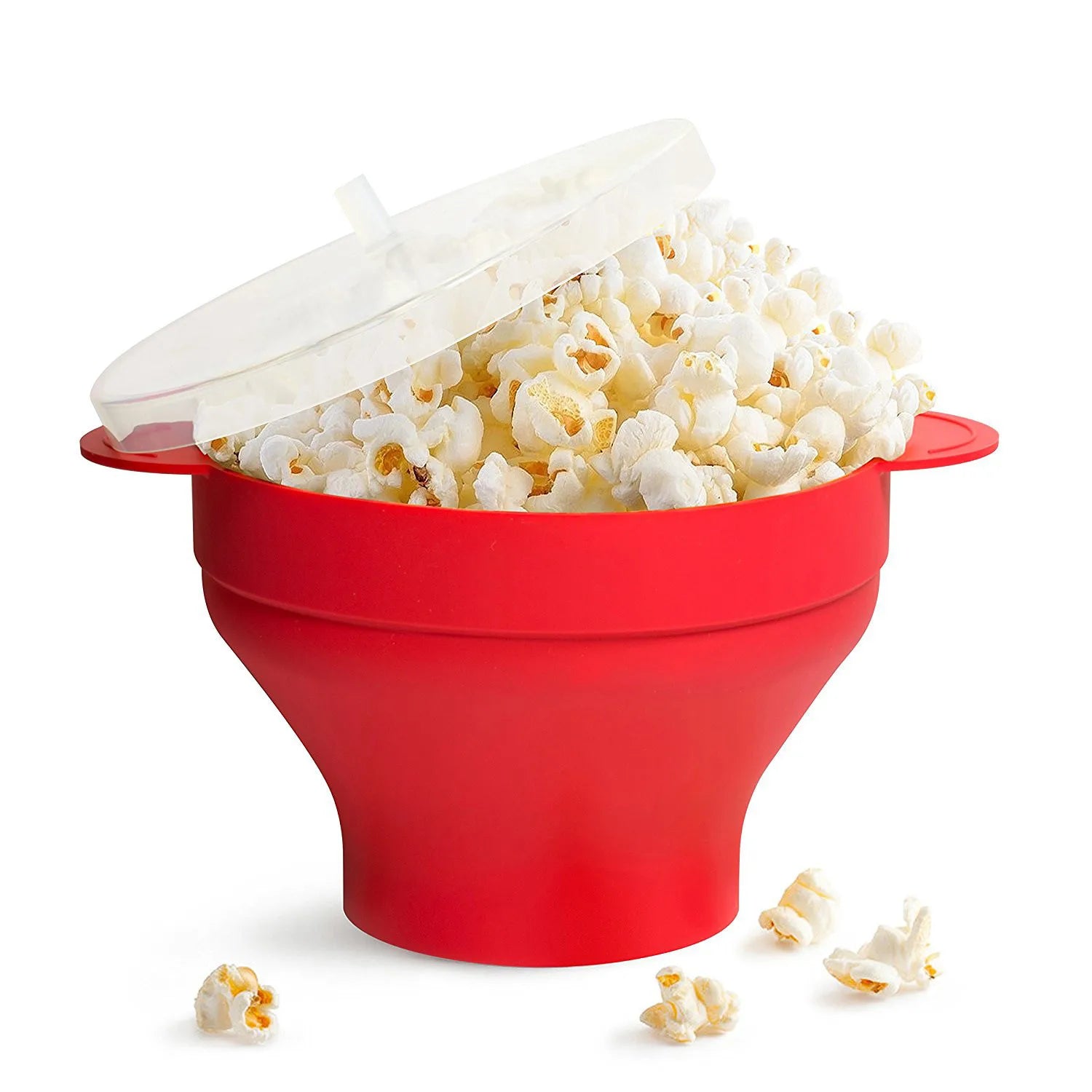 Custom Silicon Bucket Reusable Foldable Popcorn Bucket Microwave Popcorn Maker Portable Silicone Popper Bowl with Lid