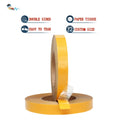 2- Yellow Liner High Viscosity Envelope Nonwoven Paper Base Double Sided Coated Hot Melt Oil Solvent Glue Tissue Adhesive Tape