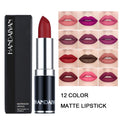Handaiyan 12-Color Vegan Waterproof Matte Cream Lipstick 3.5g Long-Lasting Custom Logo OEM/ODM Wholesale Makeup