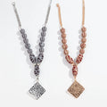 Factory Price Personality Gold Silver Plated Square Necklace Punk Metal Bead Necklace for Unisex