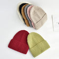 Winter Hat With Custom Logo Knitted Cuffed Wool Beanie Hat for Women Multi Color  Beanie Cap