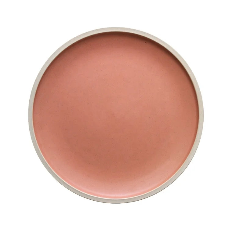 OEM Keramik Steingut Geschirr Creativity Nordic Style Multi-colored Round Dishes Ceramic Plates Sets Dinnerware