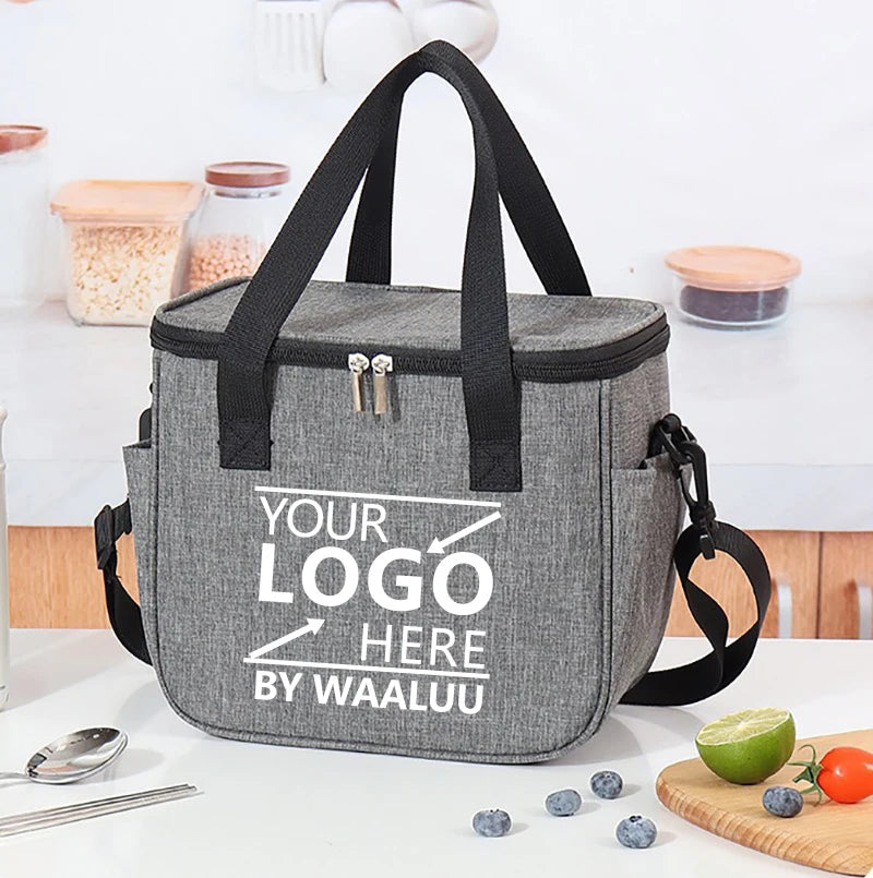 Custom Logo Factory Wholesale Custom Logo Insulated Tote Bag Large Thermal Insulation Aluminum Picnic Cooler Bag  Lunch Box