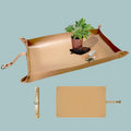 Leather Plant Repotting Mat Waterproof Transplanting Mat Indoor Succulent Potting Portable Gardening Mat