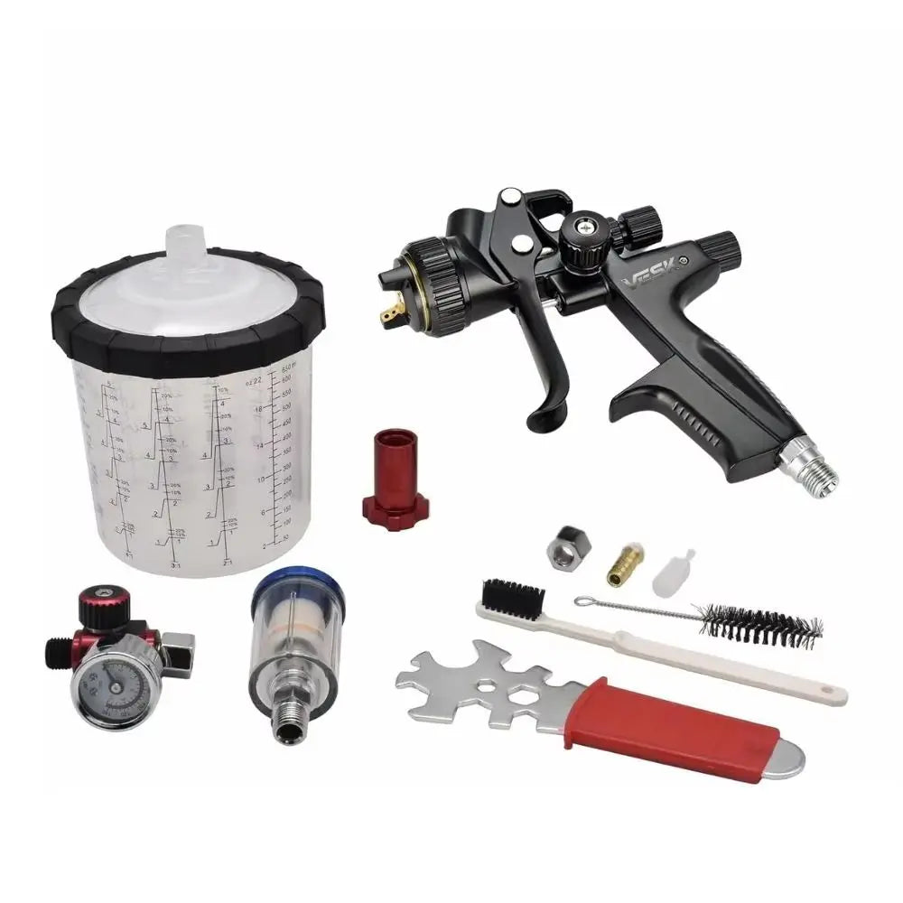 WZAUTO Professional Paint Gun 4000B HVLP Gravity Feed Air Spray Gun 1.3mm Stainless Steel Nozzle for Automotive Clearcoat Spray