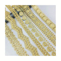 Luxury Gold Embroidery Lace Edging With Studded Bead for Clothing DIY Decorative Accessories Featuring Metal Material DZ01-06