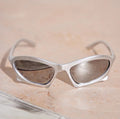 STORY T320 Fashion Futuristic Silver Mirrored Sport Sun Glasses Men Women 2024 Y2K Trendy Mercury Gold Frame Cycling Sunglasses