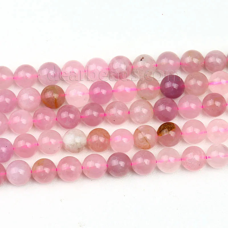 2023 NEW Arrived Real Pink Quartz Bead Peach Pink Quartz Crystal Beads Natural Gem for Bracelet Making