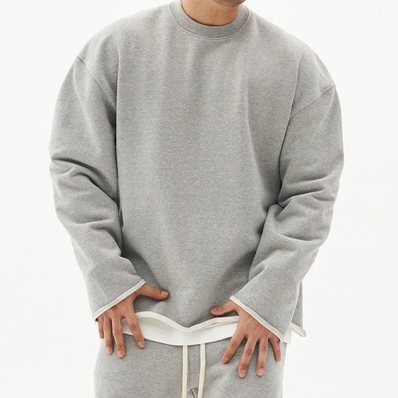New Sports Sweatshirt Custom Logo Hip Hop Loose Men's Leisure Streetwear Running  Pullover Long Sleeve Distressed Sweatshirt