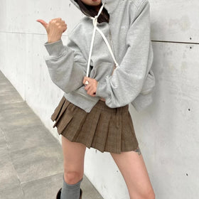 F230515 Customized New Fashion Manufacturer Long Sleeves Sportswear Zip up Drawstring Pockets Fleece Hoodies Jacket for Women