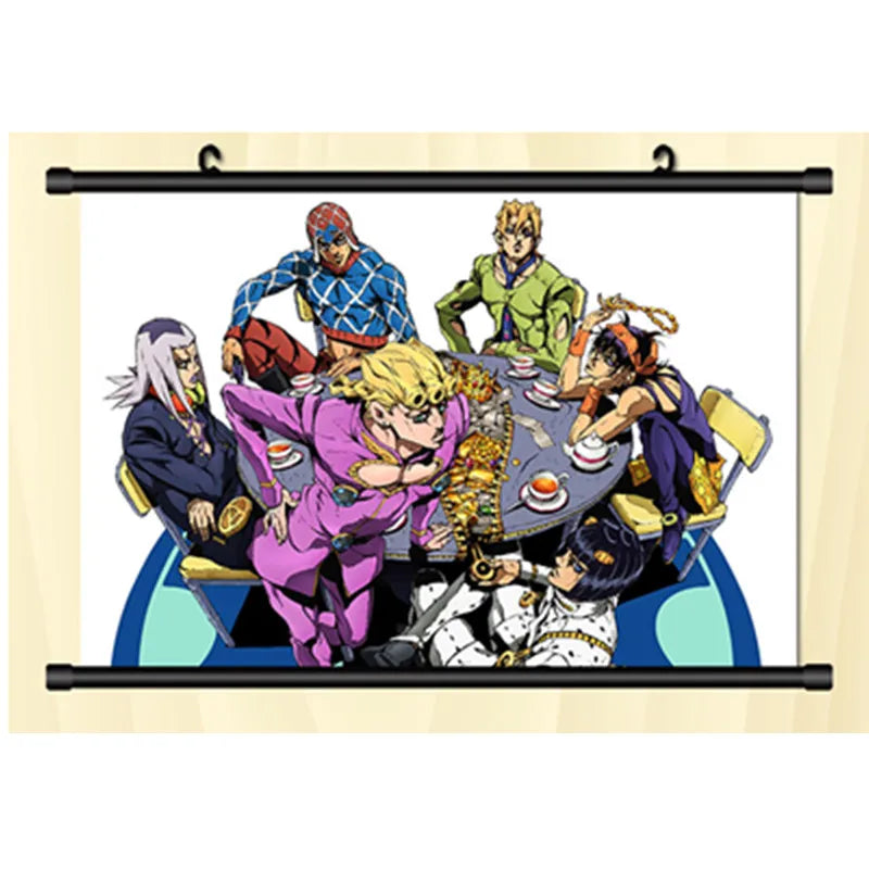 30*45CM Cool anime wall art tapestries decorative jojos bizzare adventure poster