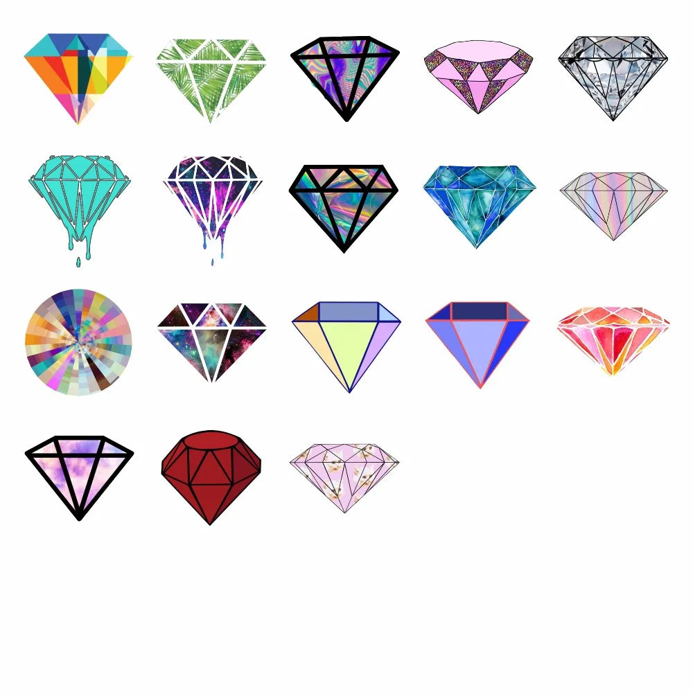 Glitter Diamonds Shape Vinyl Sticker Paper for Gift Luggage Laptop Car Guitar Bike