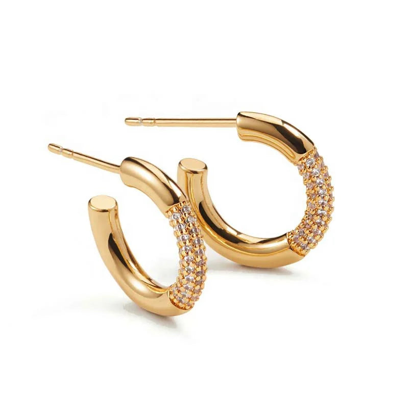 Gemnel 2026 Hot Selling Modern Women Accessory Classic 925 Silver Hoop Women Earrings