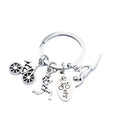 Triathlon Swim Run Bike Rider Runner Swimmer Sport Key Chain Fashion Design Accessories Sport Metal Keychain Backpack Pendant
