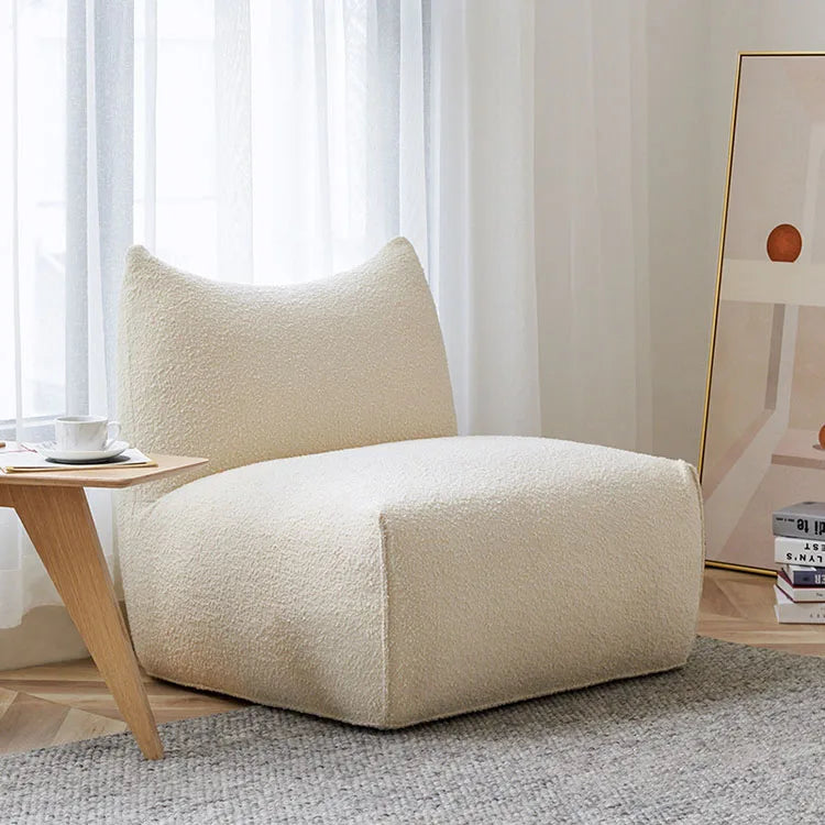 Single Leisure Sofa Chair Nordic Modern Minimalist Bedroom Balcony Chair Solid Wood Frame Sofa Chair