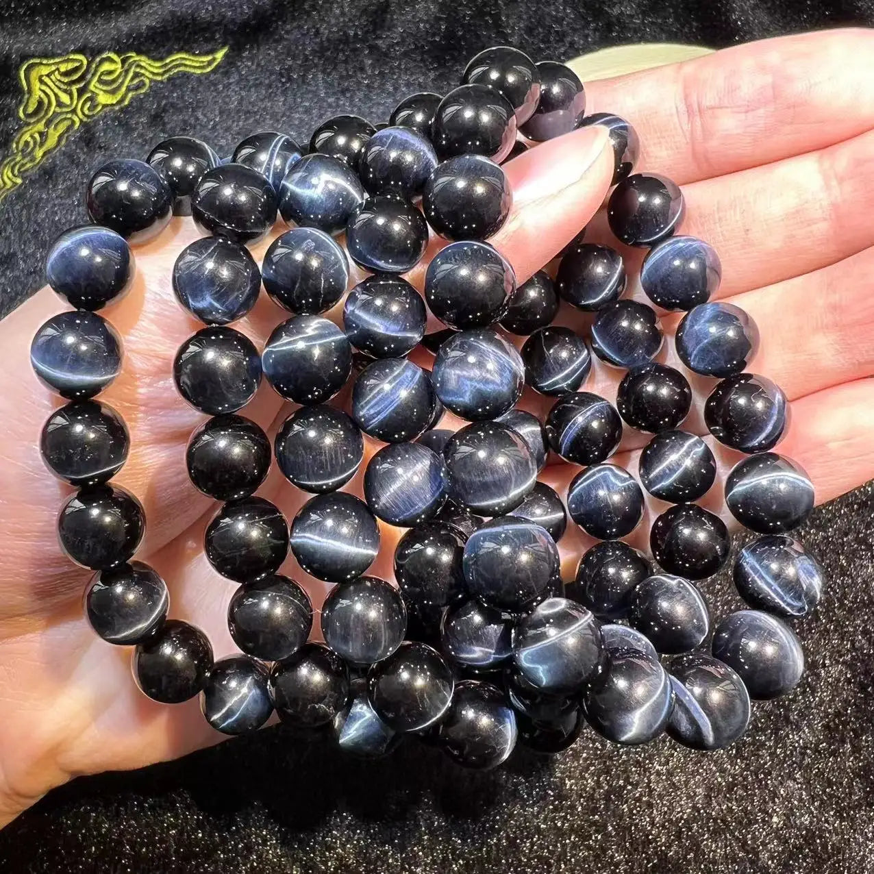 10mm Natural Crystal Round Beads Bracelet Blue Tiger Eye Bracelet for Gift