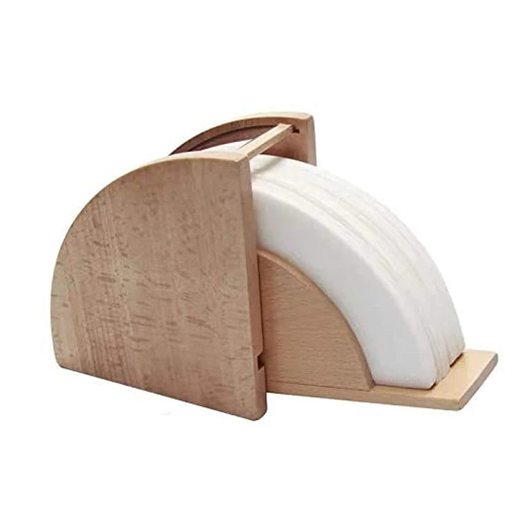 Acrylic Dust-Proof Cover Coffee Filters Dispenser Rack Storage Stand Coffee Filter Paper Holder