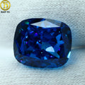 Wholesale HanYu HY-cz Cushion Ice Crushed Cut Royal Blue Cubic Zirconia CZ Stones 12mmx14mm Color Play