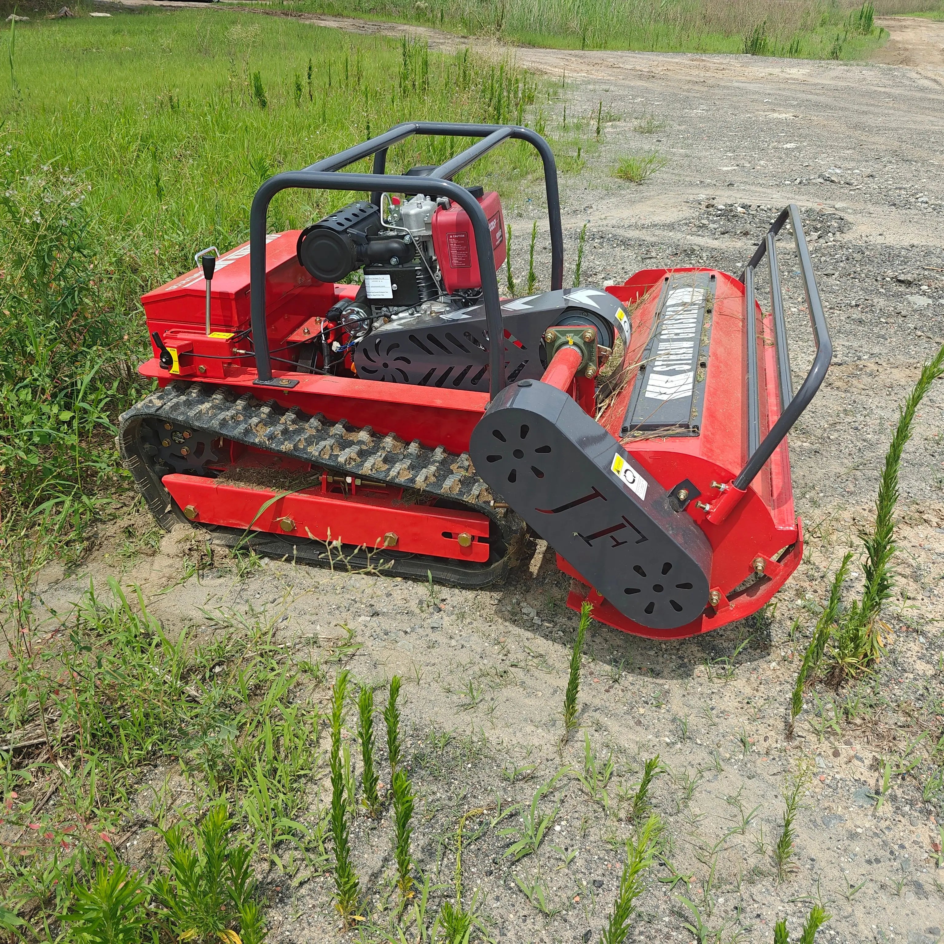 800mm 1000mm 1200mm Grass Cutter Powerful Diesel Engine Home Garden Use Flail Remote Control Lawn Mower