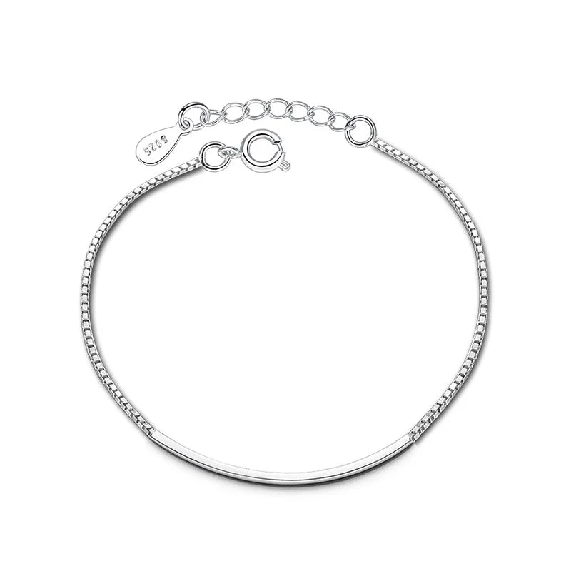 Wholesale Fashion Simple Designer S925 Silver Simple Designer Adjustable Women Bracelet Chain