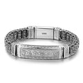 BOCAI S925 Sterling Silver Bracelet for Men Enchase Retro Six Character Mantra Pattern Prayer Wheel Bangle Jewelry Wholesale