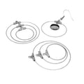 100pcs/bag Stainless Steel Circle Earring Connector Wires Hooks Hexagon Earring Loop Accessories for DIY Earring Jewelry Making