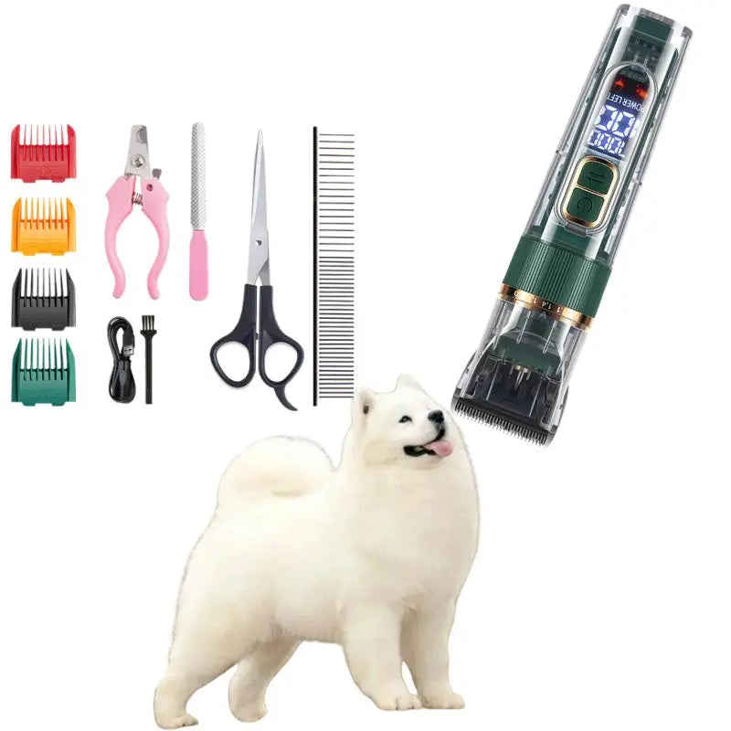 Professional Quality Luxury Dog Grooming Kit Home Use Stainless Steel and Plastic Rechargeable