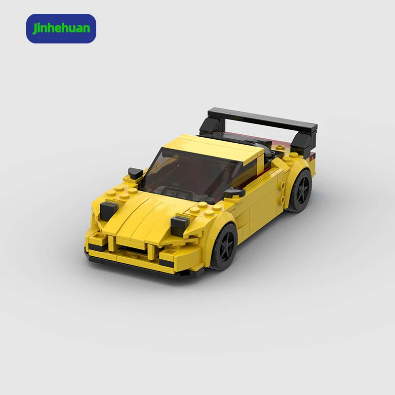 Kids Toys Hot Selling Custom Bricks Yellow Super Car Building Blocks for Girls Gift Building Block Sets Car