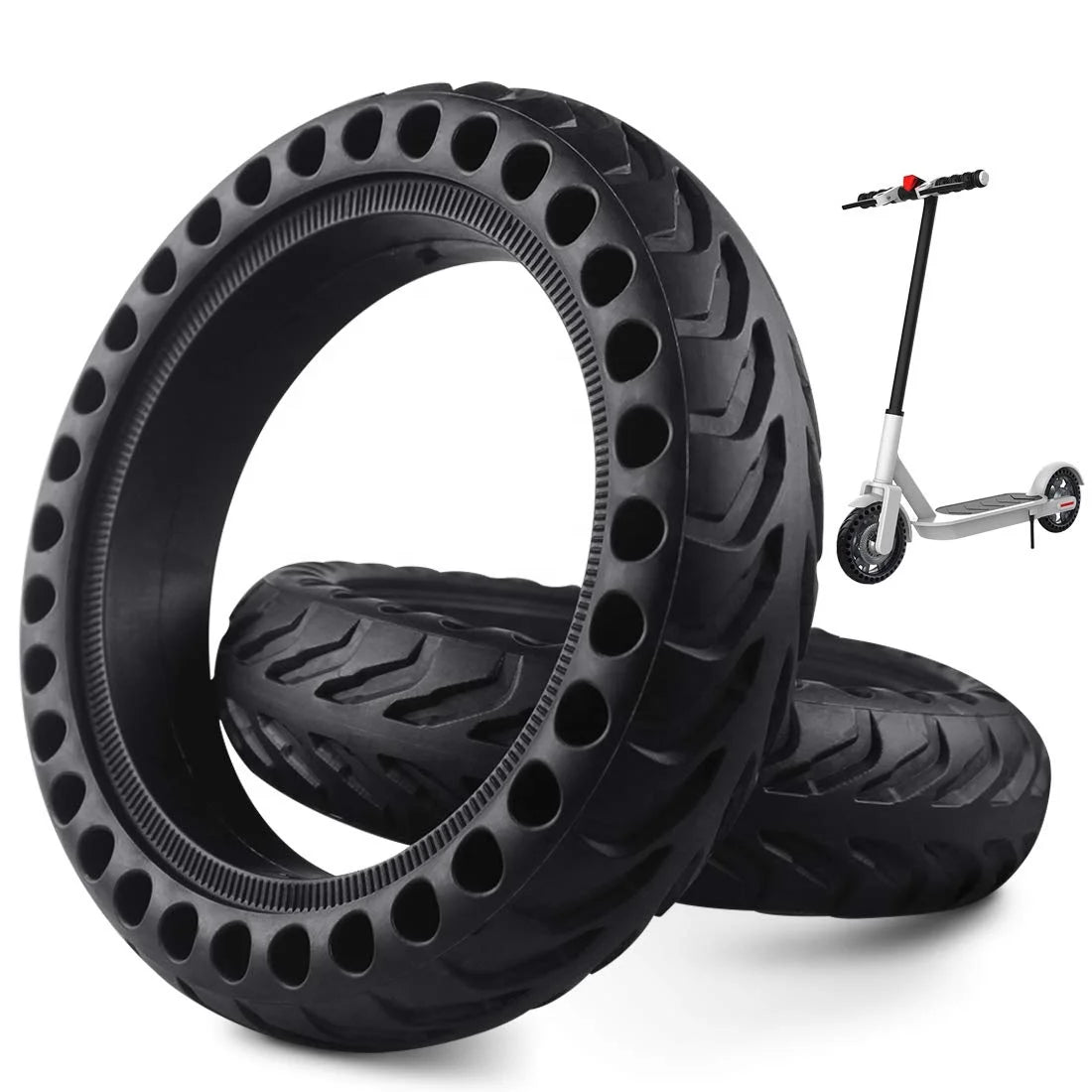 Nedong 36V Solid Tire Scooter Honeycomb Rubber 8.5x2.0 Inches Offroad Electric Scooter Airless Tyre