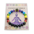 Colorful Beaded Gemstone Bracelet With Natural Beads Yoga Valconic Healing Crystal Energy Lava Stone 7 Chakra Diffuser Jewelry